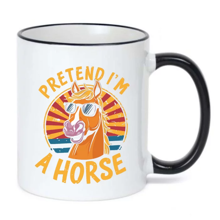 Pretend IM A Horse Funny Lazy Halloween Matching Costume Black Color Changing Mug