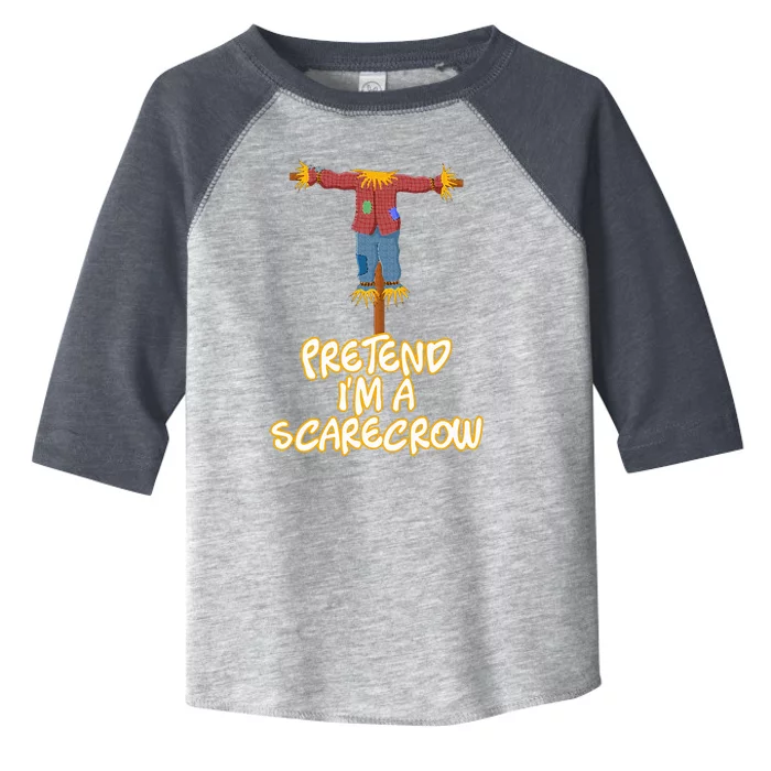 Pretend I'm a Scarecrow Halloween Lazy Scarecrow Costume Toddler Fine Jersey T-Shirt