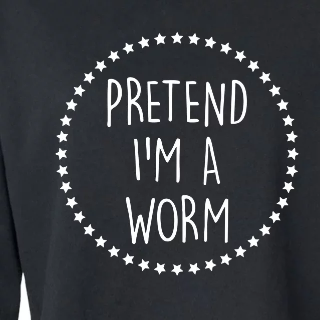 Pretend IM A Worm Star Cropped Pullover Crew