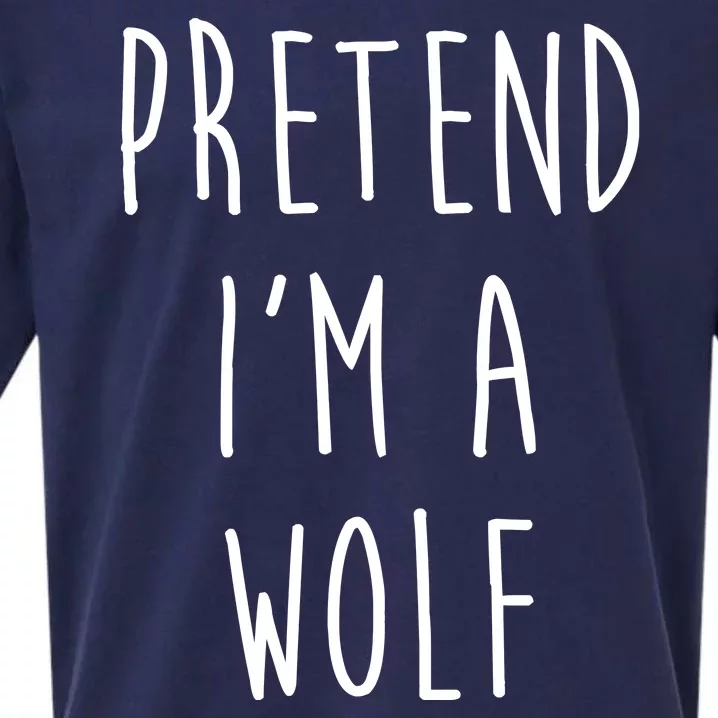 Pretend I'm A Wolf Funny Halloween Costume Sueded Cloud Jersey T-Shirt