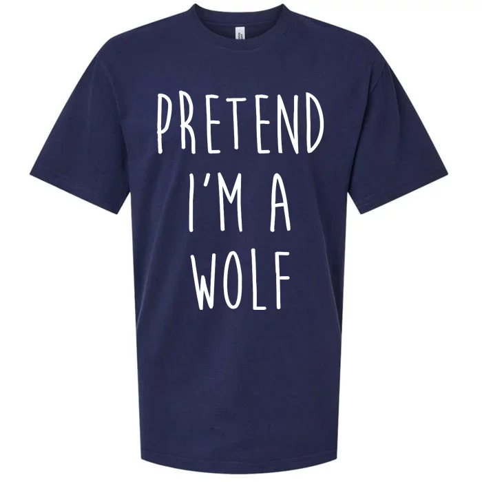 Pretend I'm A Wolf Funny Halloween Costume Sueded Cloud Jersey T-Shirt