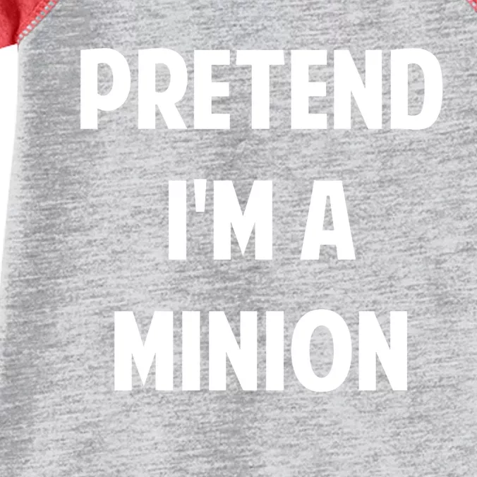 Pretend IM A Minion Costume Party Funny Halloween Minion Infant Baby Jersey Bodysuit