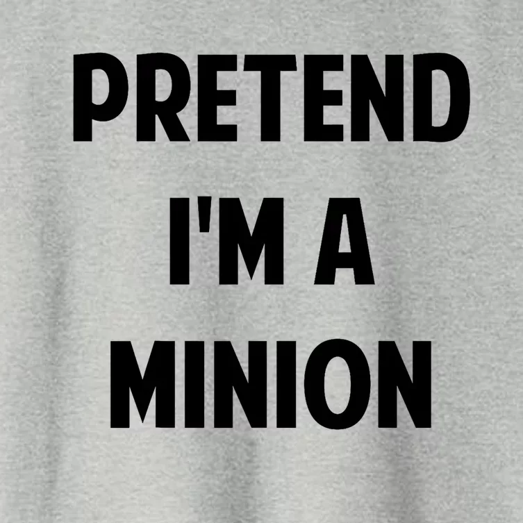 Pretend IM A Minion Costume Party Funny Halloween Minion Women's Crop Top Tee