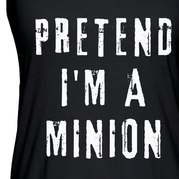 Pretend IM A Minion Costume Party Funny Halloween Minion Ladies Essential Flowy Tank