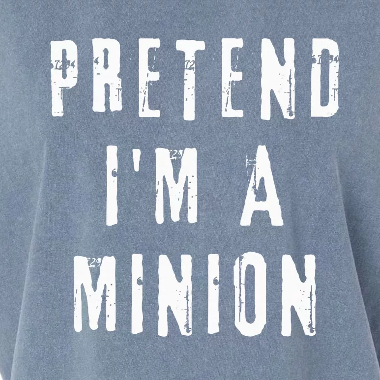 Pretend IM A Minion Costume Party Funny Halloween Minion Garment-Dyed Women's Muscle Tee