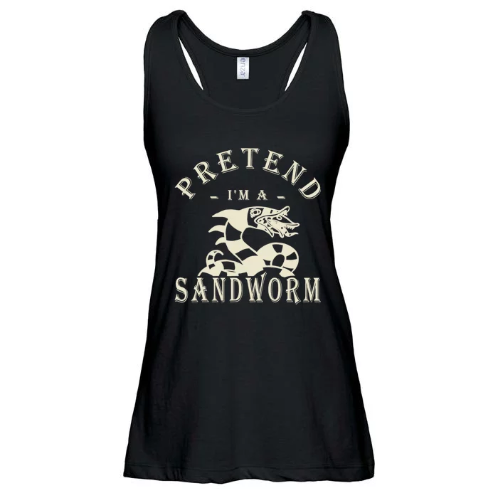 Pretend Im A Sandworm Funny Halloween Party Costume Ladies Essential Flowy Tank