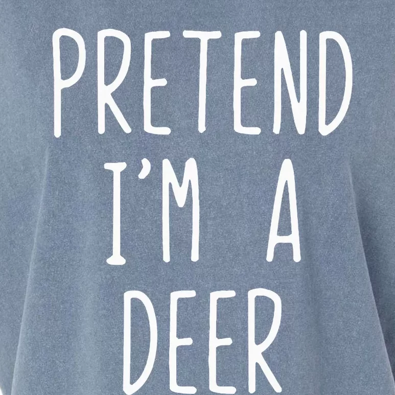 Pretend IM A Deer Costume Halloween Lazy Quick Funny Garment-Dyed Women's Muscle Tee