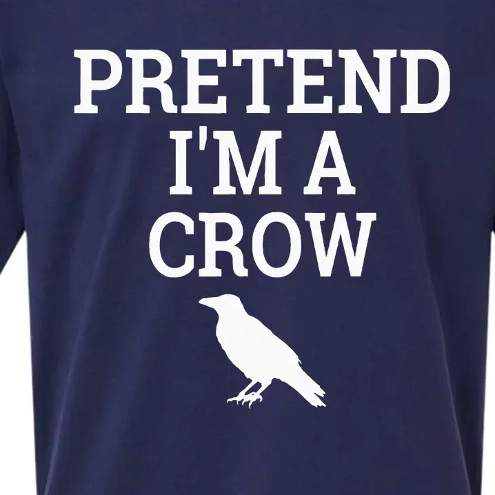 Pretend Im A Crow Funny Lazy Halloween Easy Costume Sueded Cloud Jersey T-Shirt