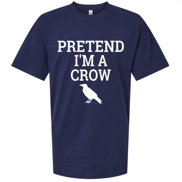 Pretend Im A Crow Funny Lazy Halloween Easy Costume Sueded Cloud Jersey T-Shirt