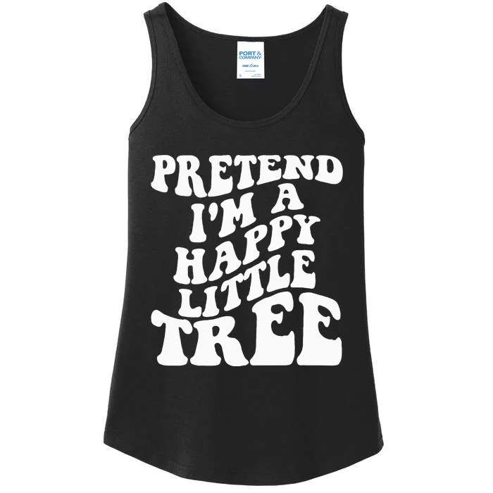 Pretend I'm A Tree Halloween Costume Ladies Essential Tank