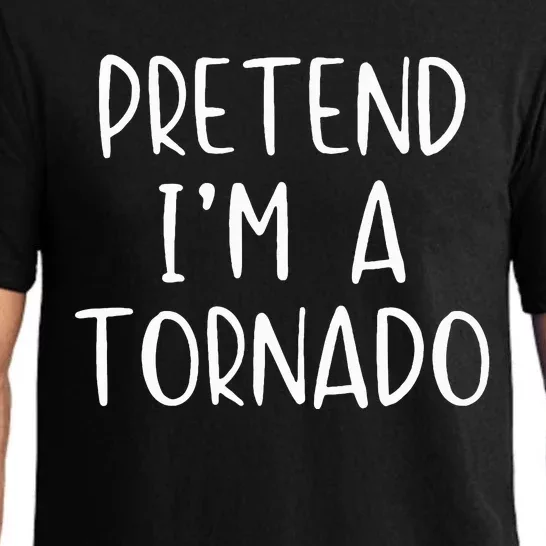 Pretend IM A Tornado Costume Halloween Simple Funny Weather Pajama Set