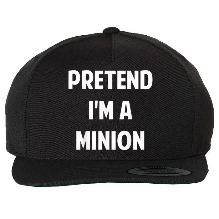 Pretend IM A Minion Costume Party Funny Halloween Minion Wool Snapback Cap