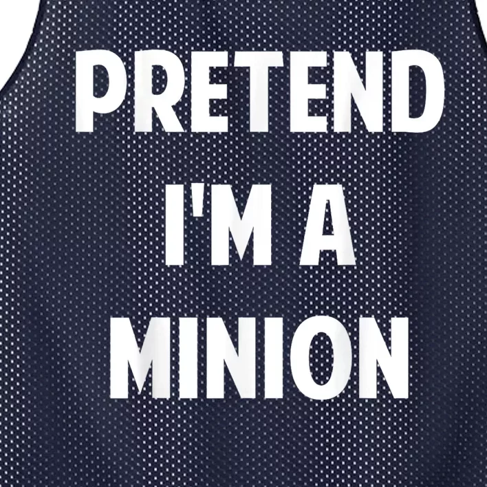 Pretend IM A Minion Costume Party Funny Halloween Minion Mesh Reversible Basketball Jersey Tank