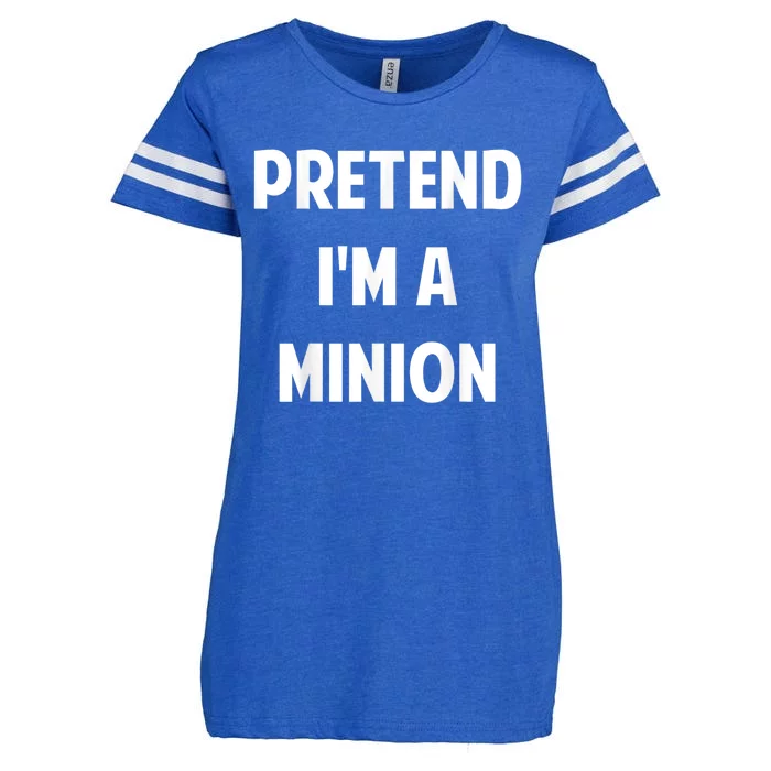 Pretend IM A Minion Costume Party Funny Halloween Minion Enza Ladies Jersey Football T-Shirt