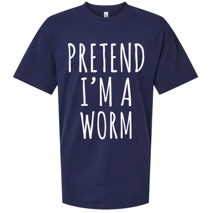 Pretend Im A Worm Simple Easy Halloween Costume Sueded Cloud Jersey T-Shirt