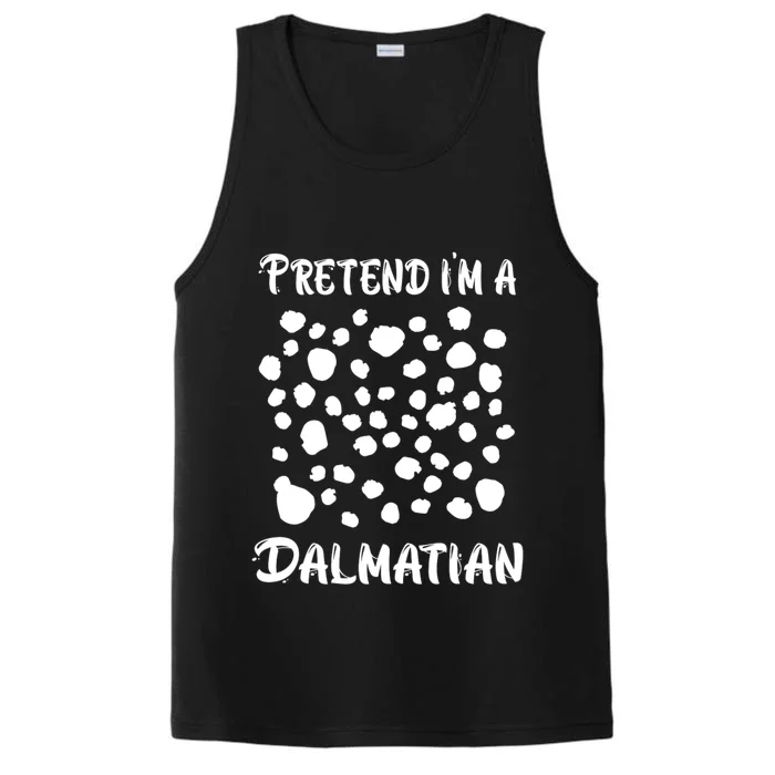 Pretend Im A Dalmatian Funny Halloween Lazy Dalmatian Performance Tank