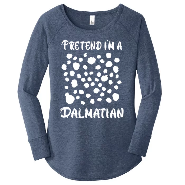 Pretend Im A Dalmatian Funny Halloween Lazy Dalmatian Women's Perfect Tri Tunic Long Sleeve Shirt