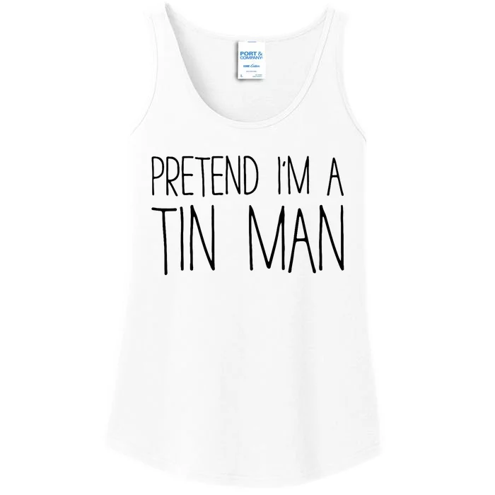 Pretend Im A Tin Man Adult Costume Ladies Essential Tank