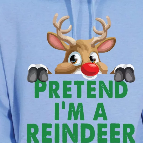 Pretend Im A Reindeer Easy Christmas Costume Unisex Surf Hoodie