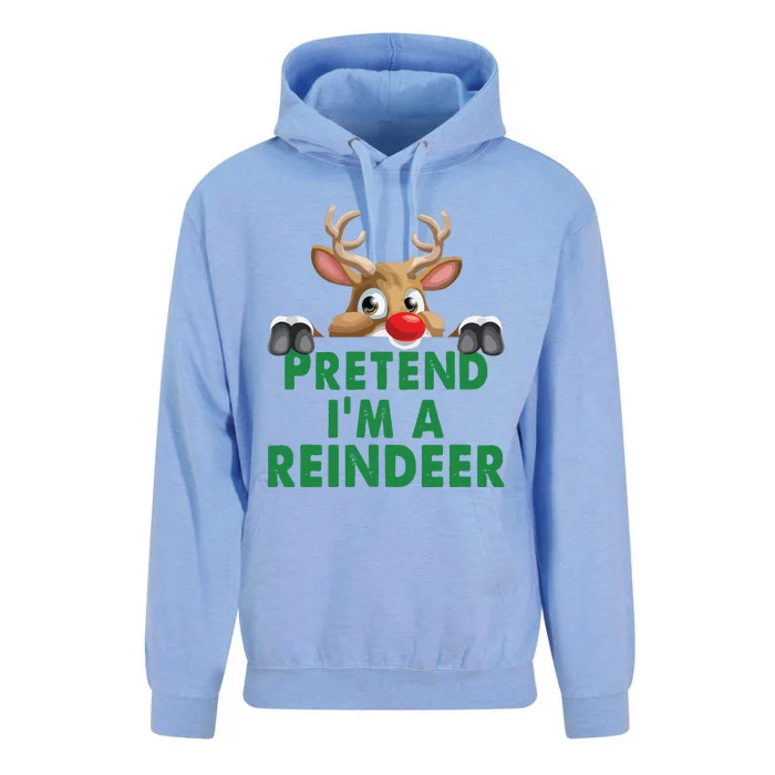 Pretend Im A Reindeer Easy Christmas Costume Unisex Surf Hoodie