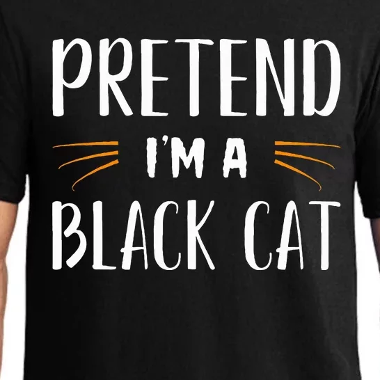 Pretend I'm A Black Cat Costume Party Funny Halloween Cat Pajama Set