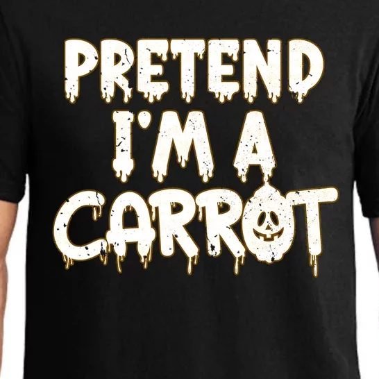 Pretend IM A Carrot Funny Vegan Halloween Costume Meaningful Gift Pajama Set