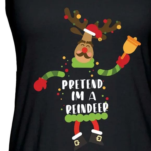 Pretend Im A Reindeer Shirts Christmas Costume Ladies Essential Flowy Tank