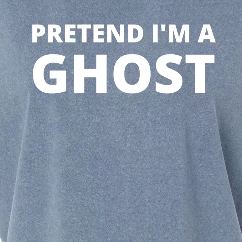 Pretend IM A Ghost Funny Cute Gift Garment-Dyed Women's Muscle Tee