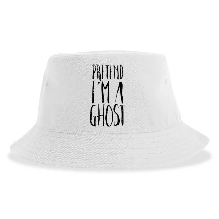 Pretend Im A Ghost Funny Halloween Costume Sustainable Bucket Hat