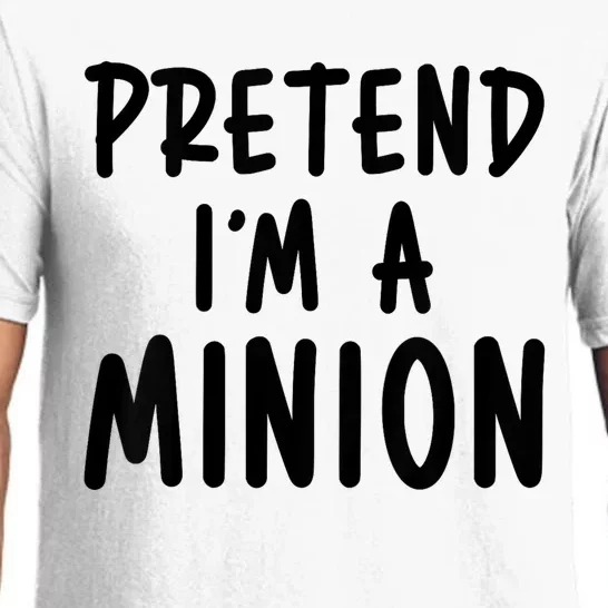 Pretend IM A Minion Costume Party Funny Halloween Minion Pajama Set