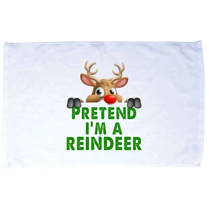 pretend im a reindeer Easy Christmas Costume Microfiber Hand Towel