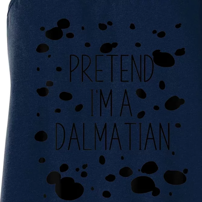 Pretend IM A Dalmatian Costume Funny Halloween Party Women's Racerback Tank