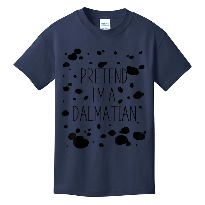 Pretend IM A Dalmatian Costume Funny Halloween Party Kids T-Shirt