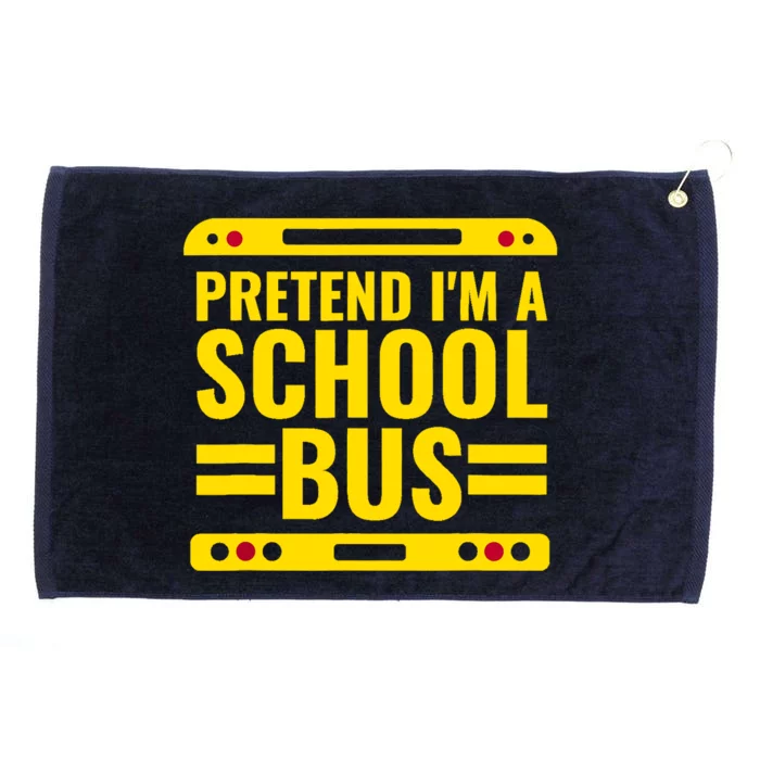 Pretend Im A School Bus Funny Lazy Halloween Costume Grommeted Golf Towel