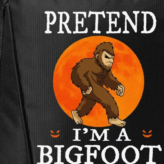 Pretend Im A Bigfoot Funny Cartoon Halloween Costume City Backpack