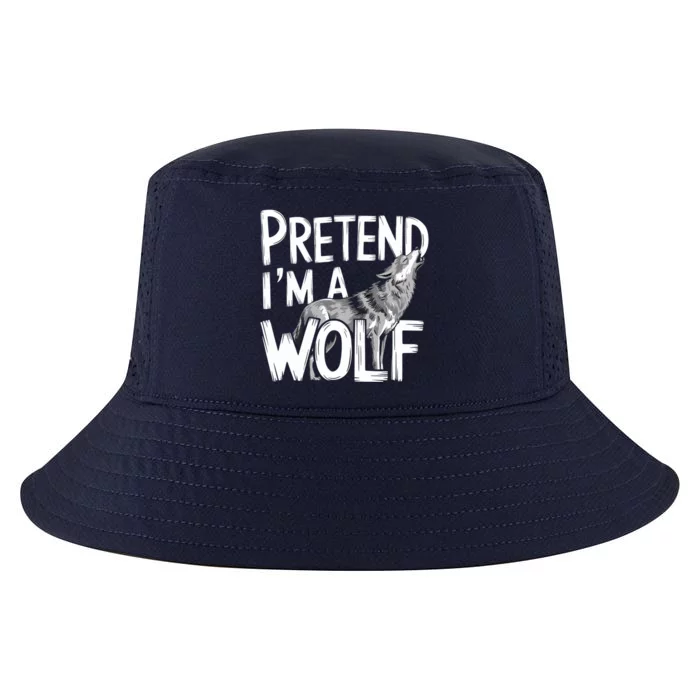 Pretend IM A Wolf Funny Spooky Costume Halloween Lazy Easy Funny Gift Cool Comfort Performance Bucket Hat