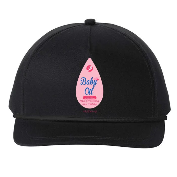 Pretend Im A Baby Oil Bottle Costume Funny Halloween Snapback Five-Panel Rope Hat