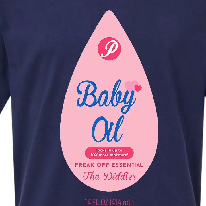 Pretend Im A Baby Oil Bottle Costume Funny Halloween Sueded Cloud Jersey T-Shirt