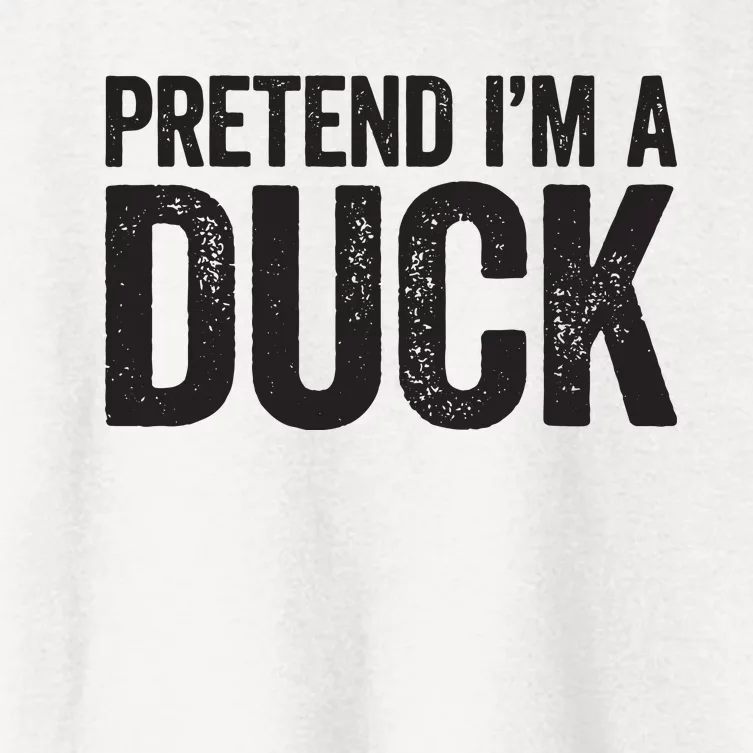 Pretend Im A Duck Matching Duck Costume Women's Crop Top Tee