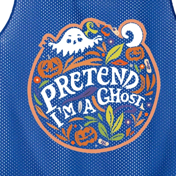 Pretend IM A Ghost Gift Mesh Reversible Basketball Jersey Tank