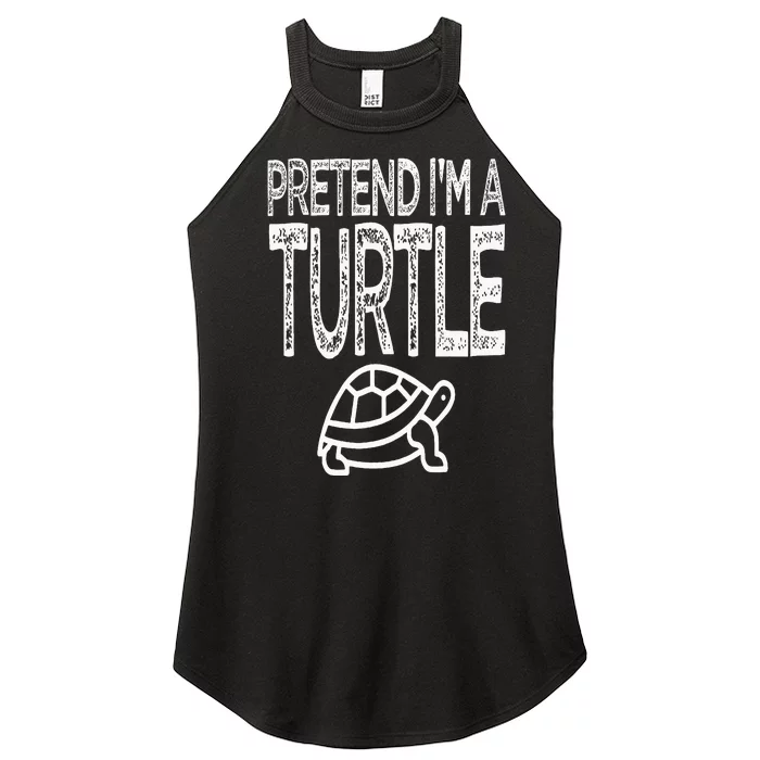 Pretend I'm A Turtle Matching Costume Women’s Perfect Tri Rocker Tank