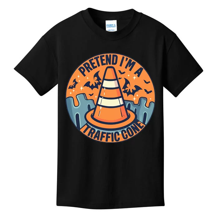 PRETEND I'M A TRAFFIC CONE Halloween Costume Kids T-Shirt