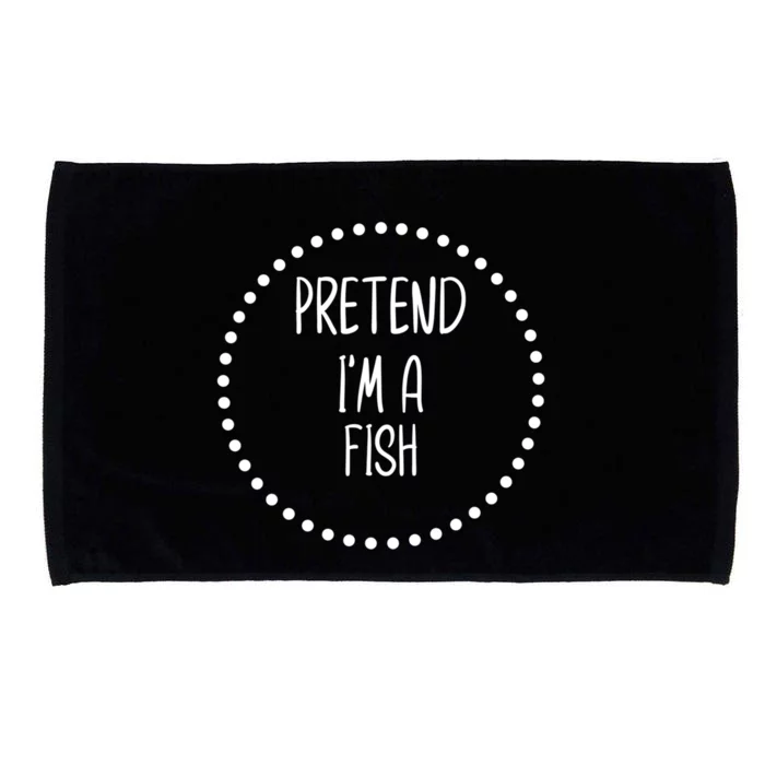 Pretend I'm A Fish Lazy Halloween Costume Microfiber Hand Towel