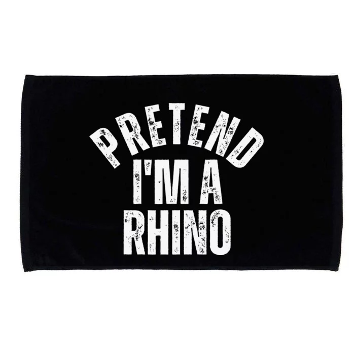 Pretend I'm a Rhino Funny Lazy Couples Halloween Costume Microfiber Hand Towel