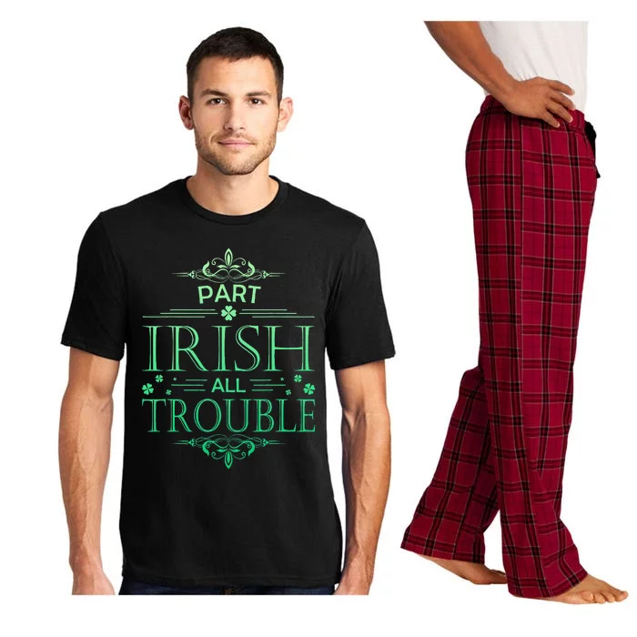 Part Irish All Trouble St Patrick's Day Shamrock Pajama Set