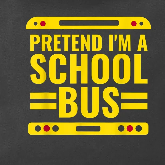 Pretend I'm A School Bus Funny Lazy Halloween Costume Zip Tote Bag