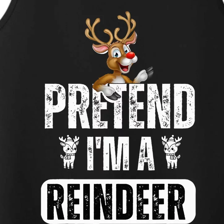 pretend im a reindeer Easy Christmas Costume Performance Tank