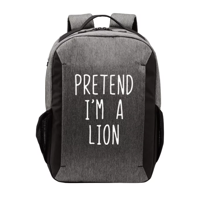 Pretend Im A Lion Costume Halloween Lazy Easy Vector Backpack