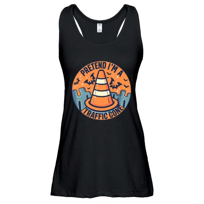 PRETEND IM A TRAFFIC CONE Halloween Costume Ladies Essential Flowy Tank