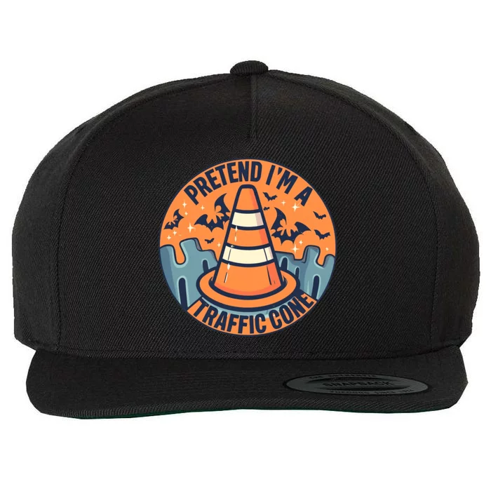 PRETEND IM A TRAFFIC CONE Halloween Costume Wool Snapback Cap